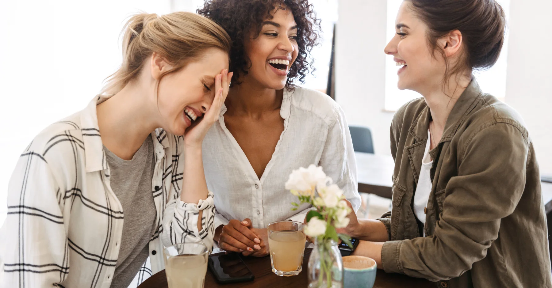 a group of women laughing