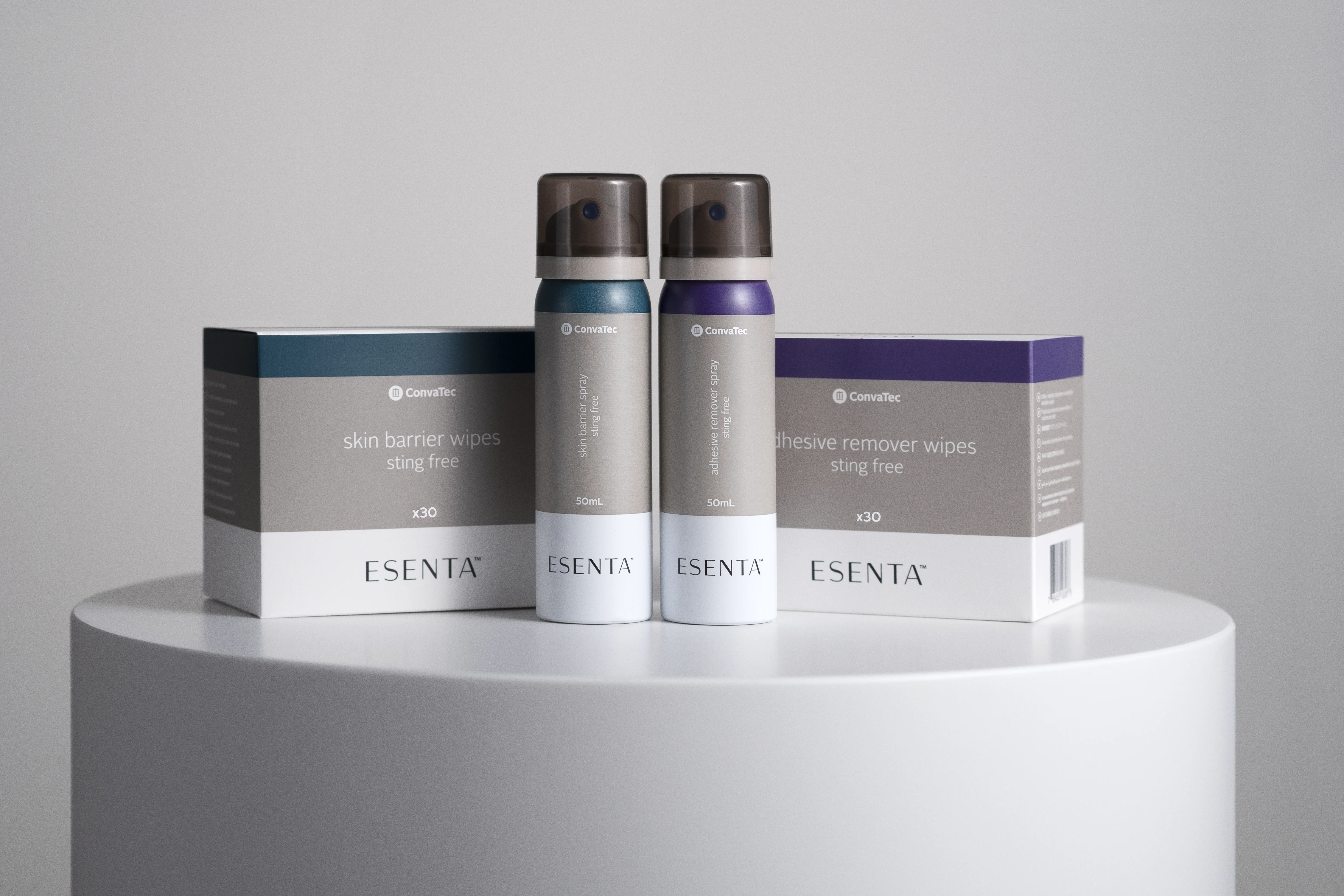 a group of makeup containers