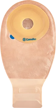 a close-up of an ostomy pouch