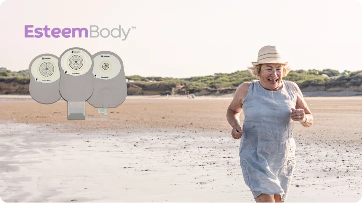 a person running on a beach