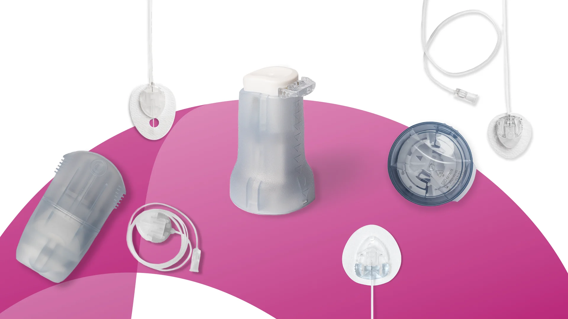 Un collage que muestra productos de Convatec Infusion Care.