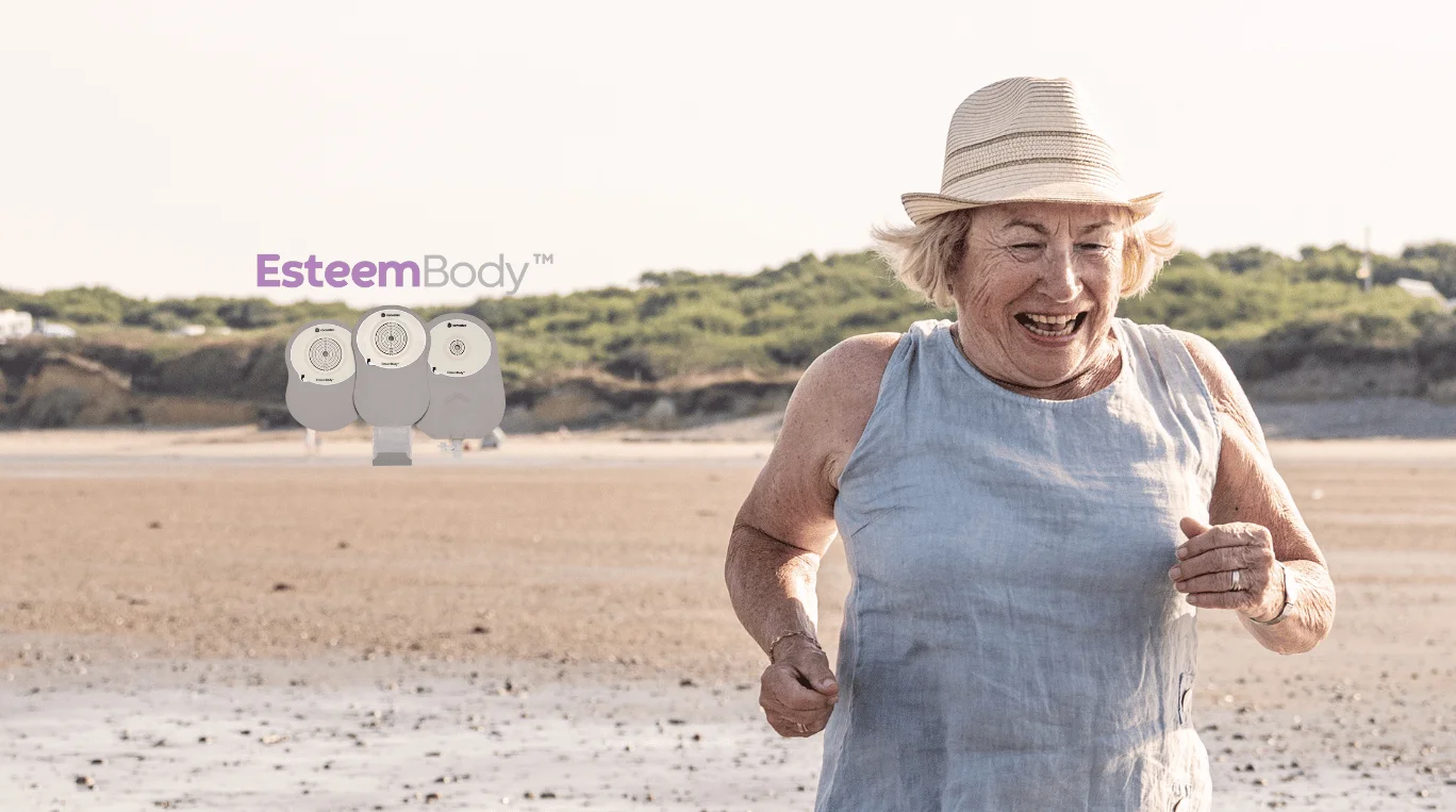 Woman running on beach